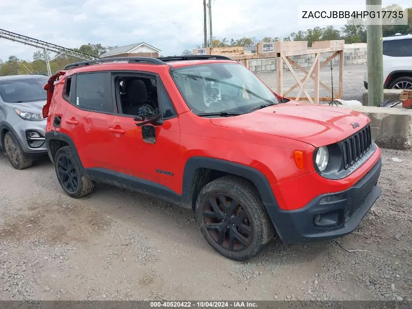 2017 Jeep Renegade Altitude 4X4 VIN: ZACCJBBB4HPG17735 Lot: 40520422