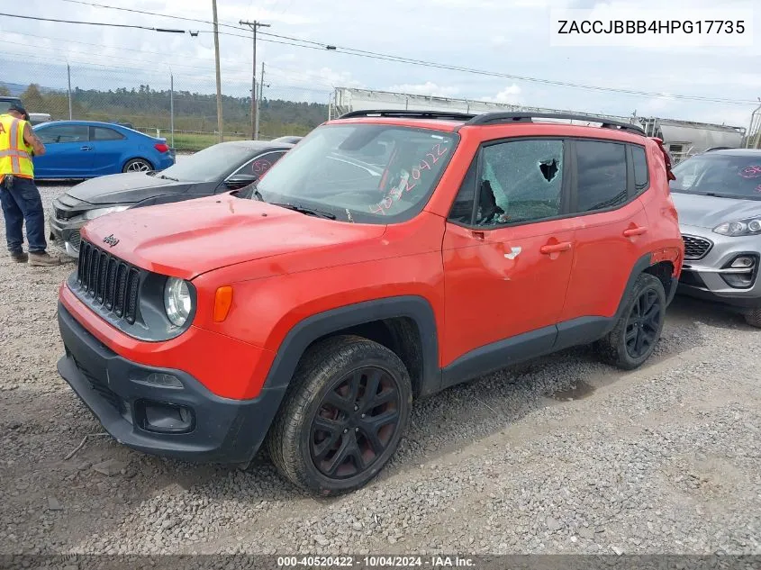 ZACCJBBB4HPG17735 2017 Jeep Renegade Altitude 4X4