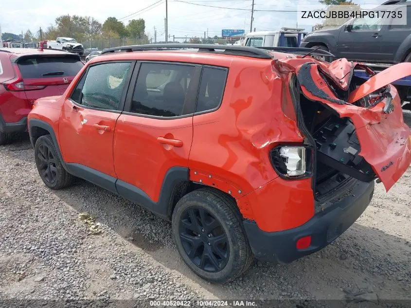 2017 Jeep Renegade Altitude 4X4 VIN: ZACCJBBB4HPG17735 Lot: 40520422