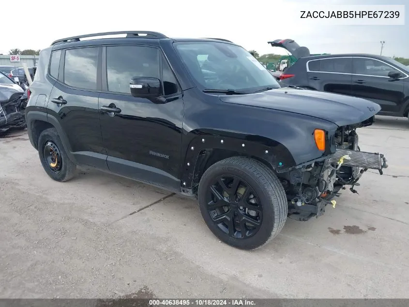 2017 Jeep Renegade Altitude Fwd VIN: ZACCJABB5HPE67239 Lot: 40638495