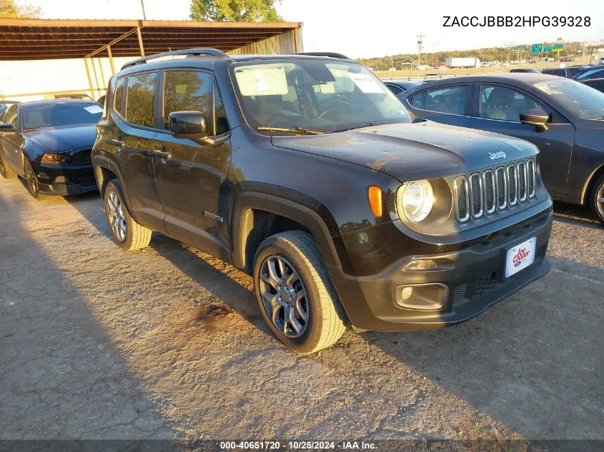 2017 Jeep Renegade Latitude 4X4 VIN: ZACCJBBB2HPG39328 Lot: 40651720