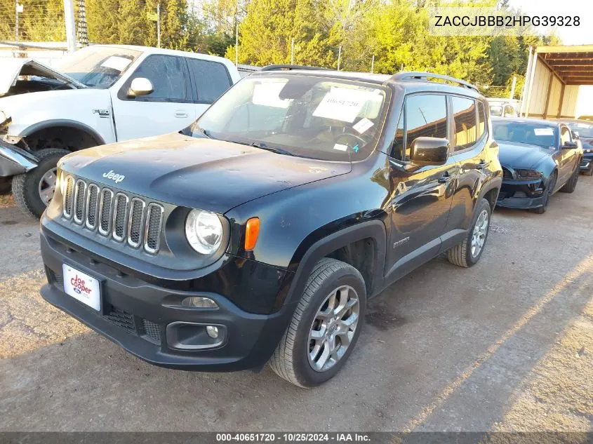 2017 Jeep Renegade Latitude 4X4 VIN: ZACCJBBB2HPG39328 Lot: 40651720