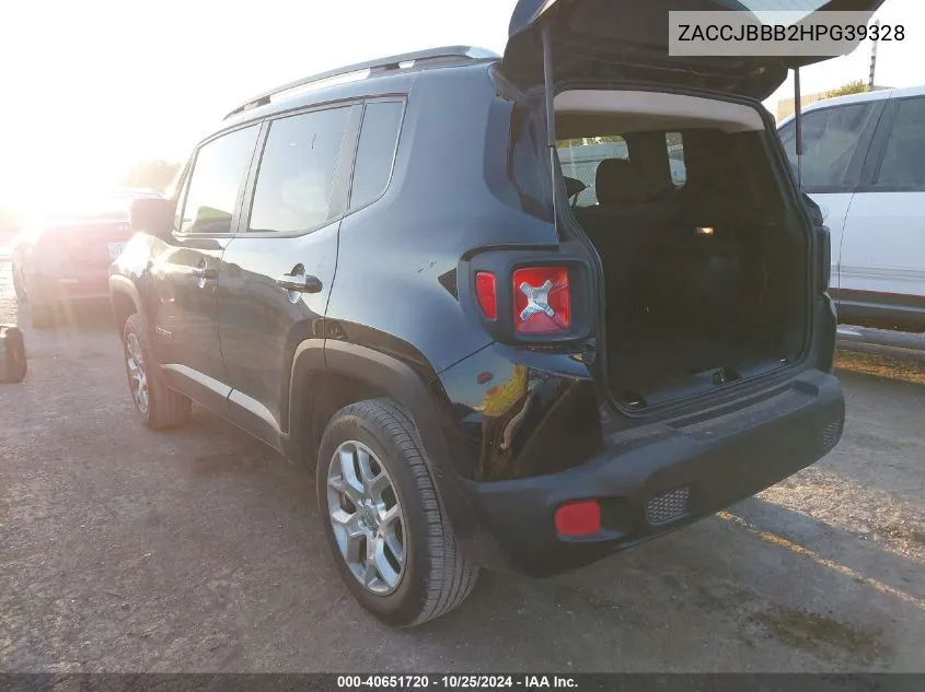 2017 Jeep Renegade Latitude 4X4 VIN: ZACCJBBB2HPG39328 Lot: 40651720