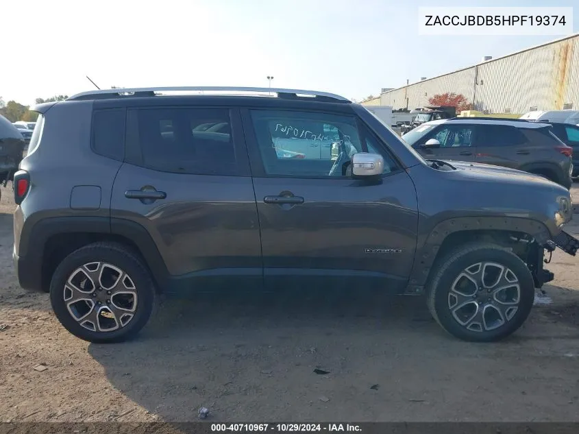 ZACCJBDB5HPF19374 2017 Jeep Renegade Limited 4X4