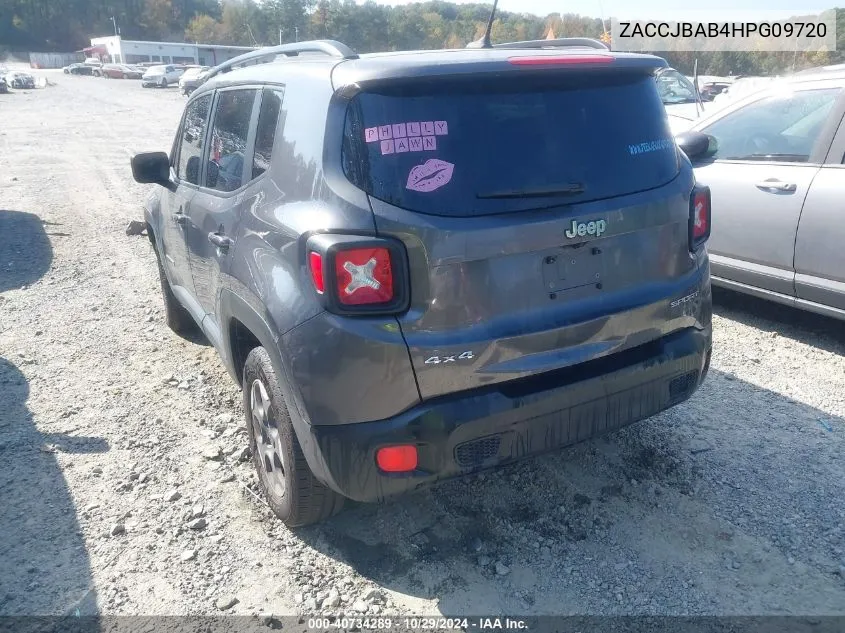 2017 Jeep Renegade Sport 4X4 VIN: ZACCJBAB4HPG09720 Lot: 40734289