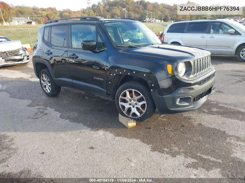 2017 Jeep Renegade Latitude 4X4 VIN: ZACCJBBB6HPF76394 Lot: 40784119