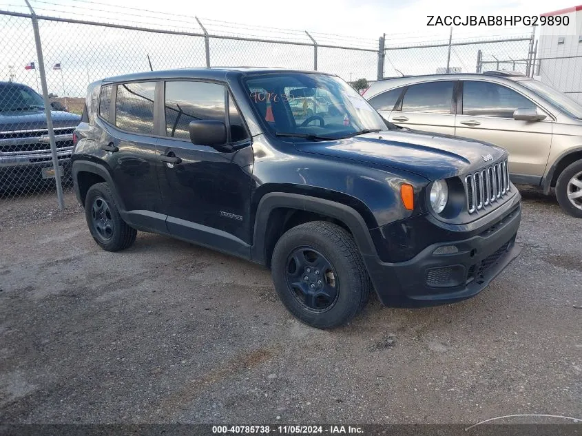 2017 Jeep Renegade Sport 4X4 VIN: ZACCJBAB8HPG29890 Lot: 40785738