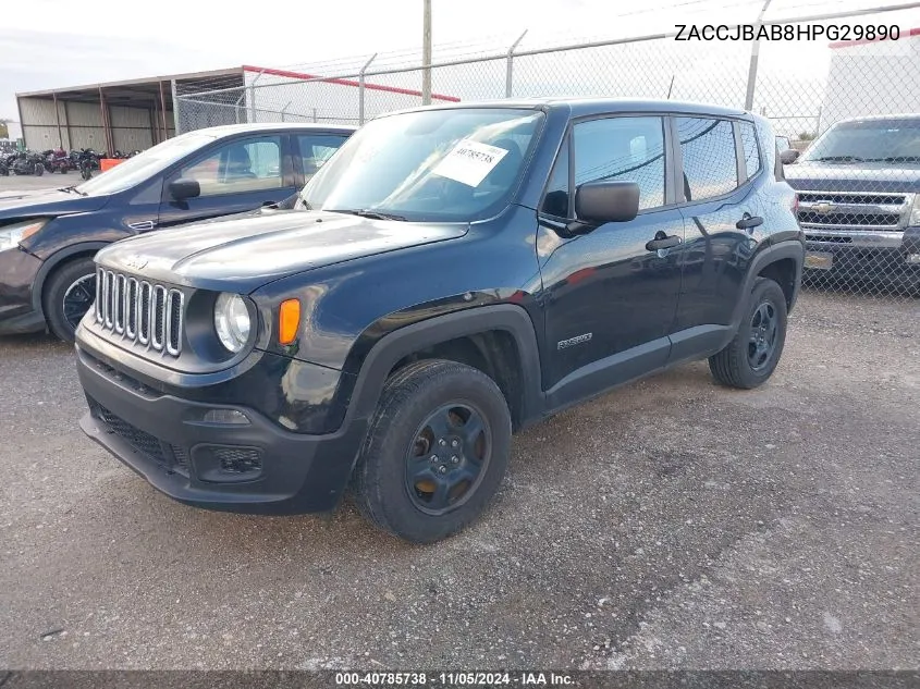 2017 Jeep Renegade Sport 4X4 VIN: ZACCJBAB8HPG29890 Lot: 40785738