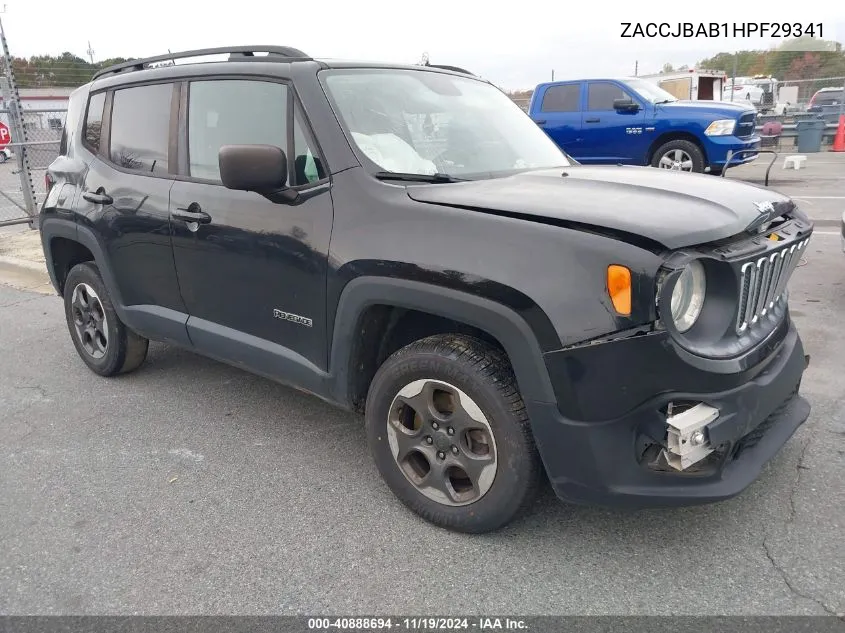 2017 Jeep Renegade Sport 4X4 VIN: ZACCJBAB1HPF29341 Lot: 40888694