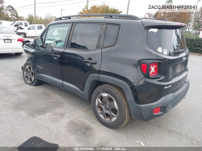 2017 Jeep Renegade Sport 4X4 VIN: ZACCJBAB1HPF29341 Lot: 40888694