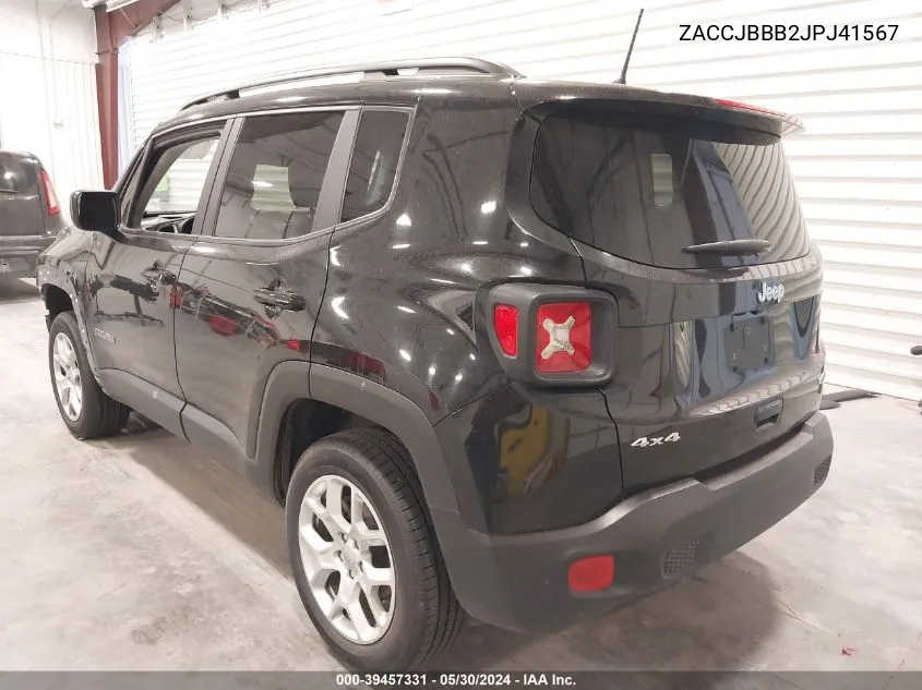 ZACCJBBB2JPJ41567 2018 Jeep Renegade Latitude 4X4