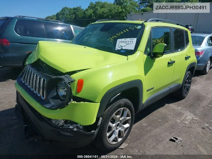 2018 Jeep Renegade Latitude 4X4 VIN: ZACCJBBB0JPH30491 Lot: 39541151