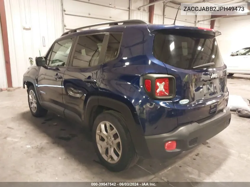 2018 Jeep Renegade Latitude Fwd VIN: ZACCJABB2JPH49473 Lot: 39547542