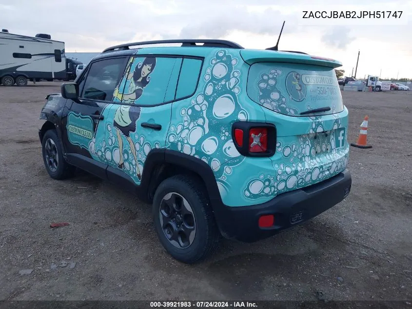 2018 Jeep Renegade Sport 4X4 VIN: ZACCJBAB2JPH51747 Lot: 39921983