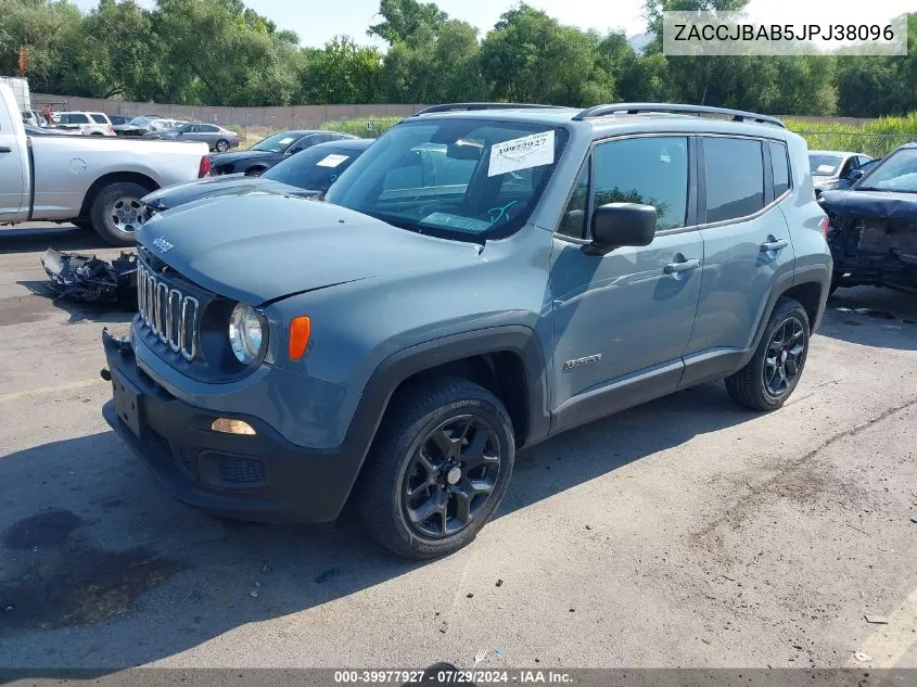 2018 Jeep Renegade Sport VIN: ZACCJBAB5JPJ38096 Lot: 39977927