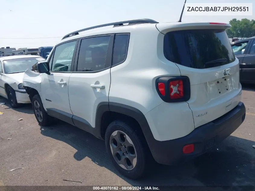 ZACCJBAB7JPH29551 2018 Jeep Renegade Sport 4X4