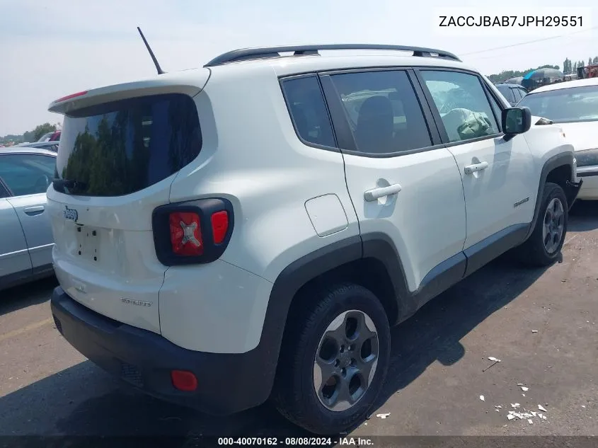 ZACCJBAB7JPH29551 2018 Jeep Renegade Sport 4X4