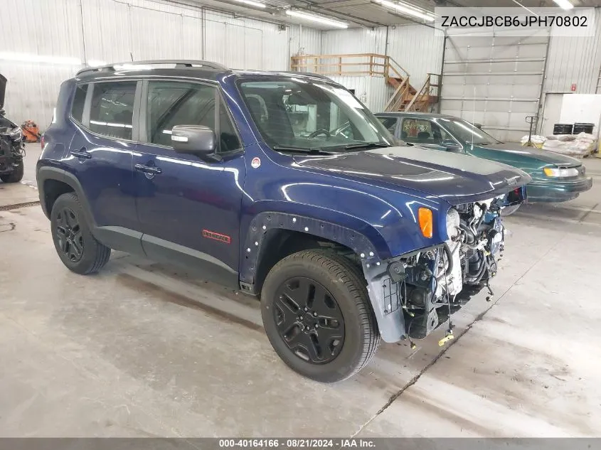 ZACCJBCB6JPH70802 2018 Jeep Renegade Trailhawk 4X4