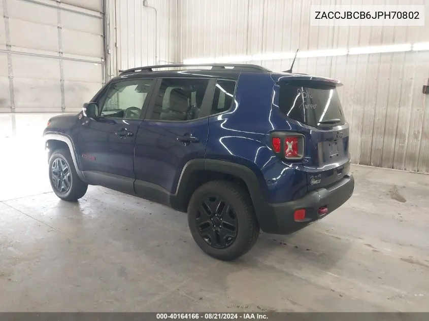 ZACCJBCB6JPH70802 2018 Jeep Renegade Trailhawk 4X4