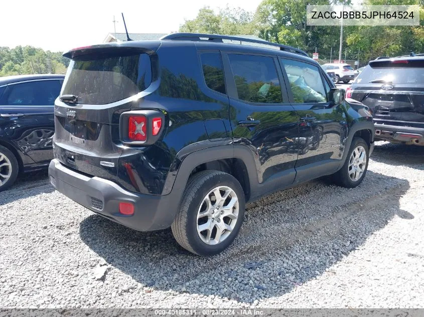 2018 Jeep Renegade Latitude 4X4 VIN: ZACCJBBB5JPH64524 Lot: 40185311