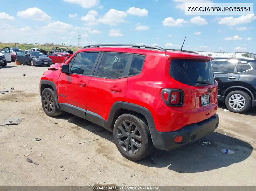 2018 Jeep Renegade Altitude Fwd VIN: ZACCJABBXJPG85554 Lot: 40194773