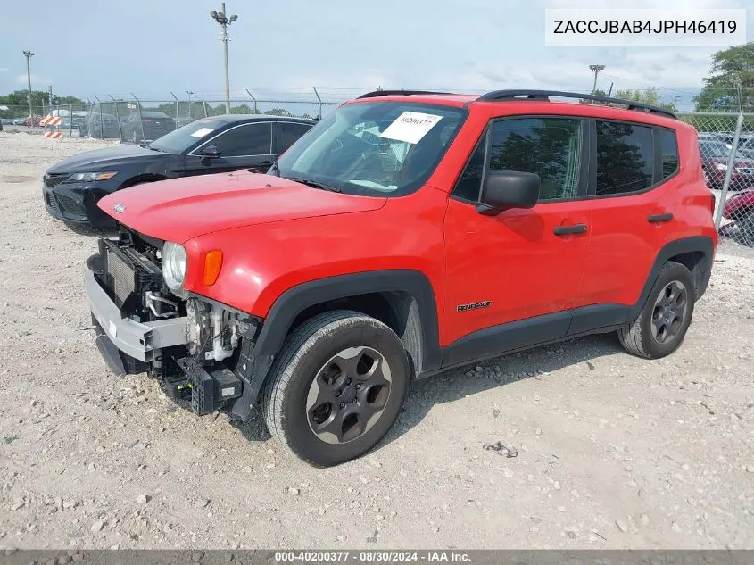 2018 Jeep Renegade Sport 4X4 VIN: ZACCJBAB4JPH46419 Lot: 40200377