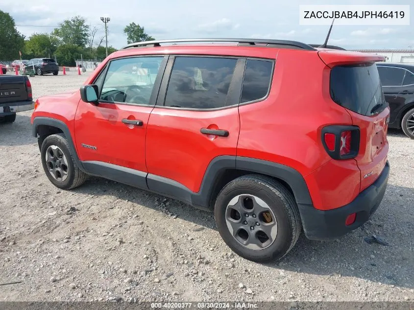 ZACCJBAB4JPH46419 2018 Jeep Renegade Sport 4X4