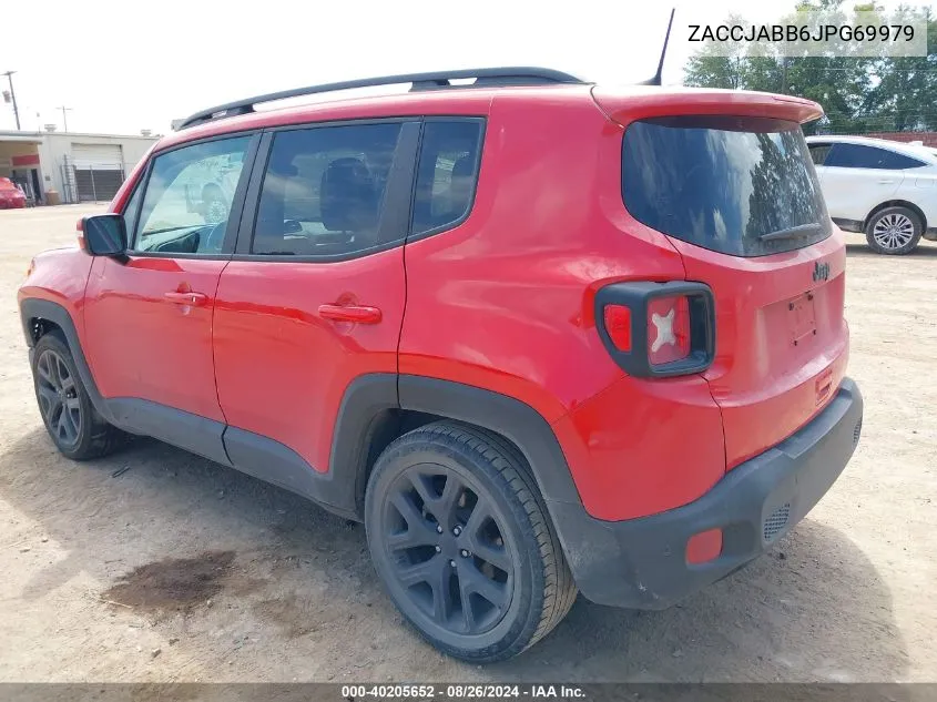 2018 Jeep Renegade Altitude Fwd VIN: ZACCJABB6JPG69979 Lot: 40205652