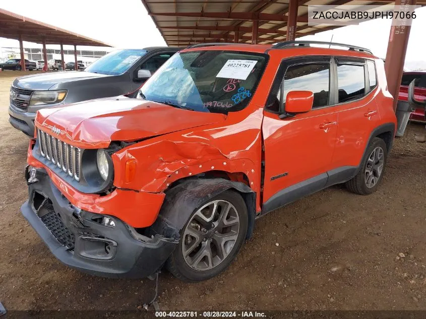 2018 Jeep Renegade Latitude Fwd VIN: ZACCJABB9JPH97066 Lot: 40225781