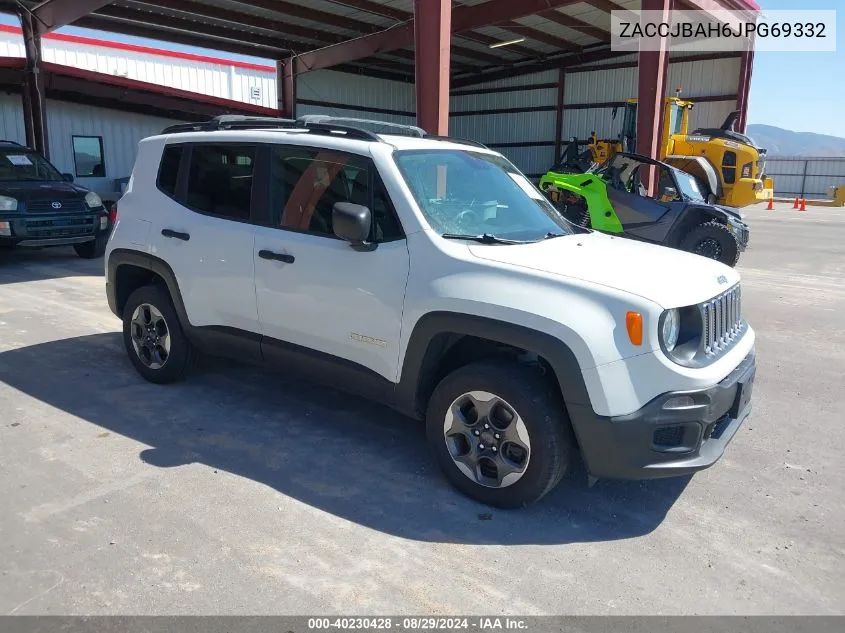 2018 Jeep Renegade Sport 4X4 VIN: ZACCJBAH6JPG69332 Lot: 40230428