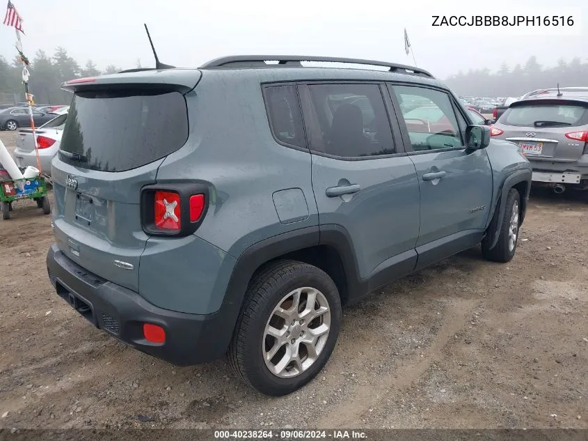 2018 Jeep Renegade Latitude VIN: ZACCJBBB8JPH16516 Lot: 40238264