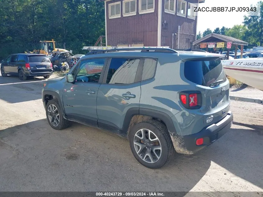 2018 Jeep Renegade Latitude 4X4 VIN: ZACCJBBB7JPJ09343 Lot: 40243729