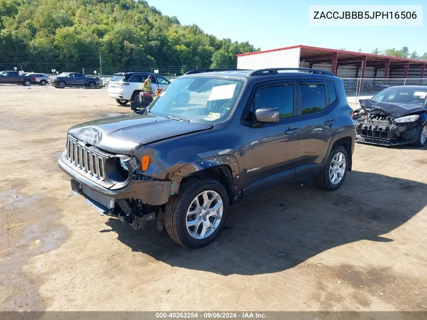 2018 Jeep Renegade Latitude 4X4 VIN: ZACCJBBB5JPH16506 Lot: 40263254