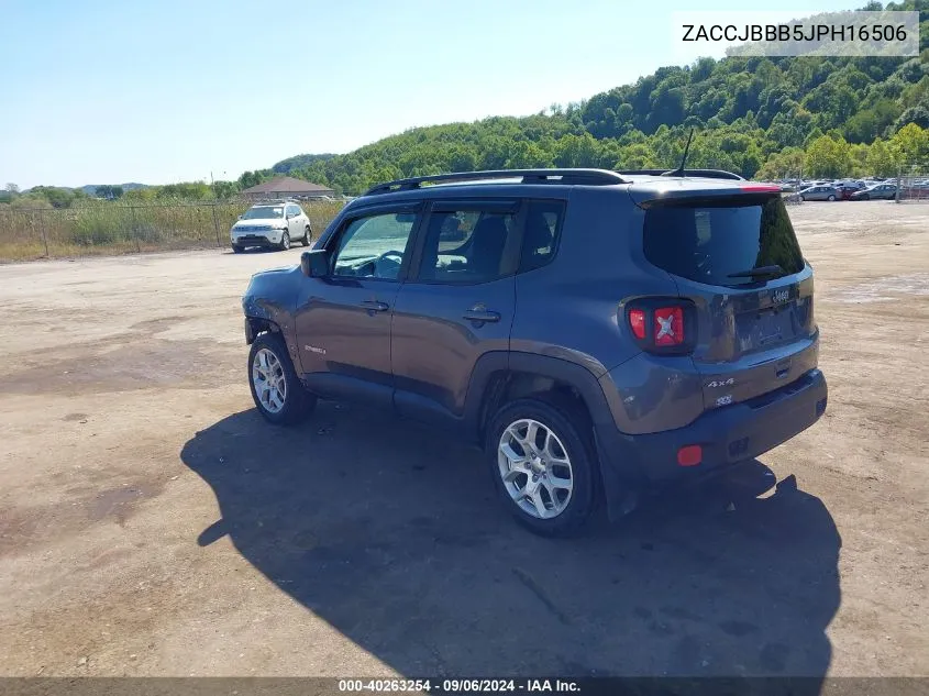 2018 Jeep Renegade Latitude 4X4 VIN: ZACCJBBB5JPH16506 Lot: 40263254