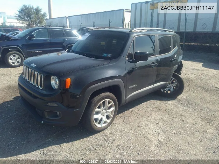 ZACCJBBB0JPH11147 2018 Jeep Renegade Latitude 4X4