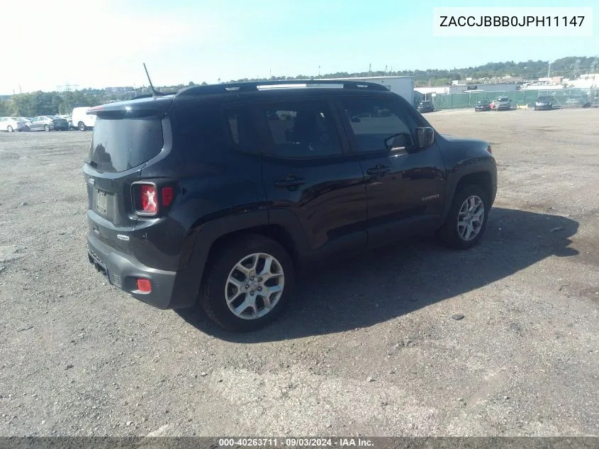 ZACCJBBB0JPH11147 2018 Jeep Renegade Latitude 4X4