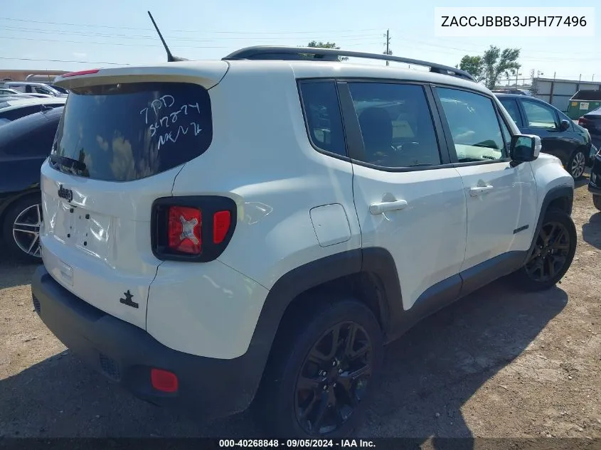 2018 Jeep Renegade Altitude 4X4 VIN: ZACCJBBB3JPH77496 Lot: 40268848