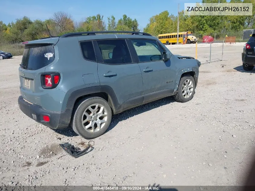 2018 Jeep Renegade Latitude VIN: ZACCJABBXJPH26152 Lot: 40345418