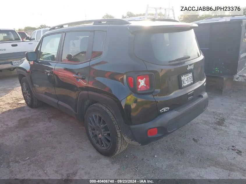 2018 Jeep Renegade Latitude Fwd VIN: ZACCJABB6JPH23376 Lot: 40406740