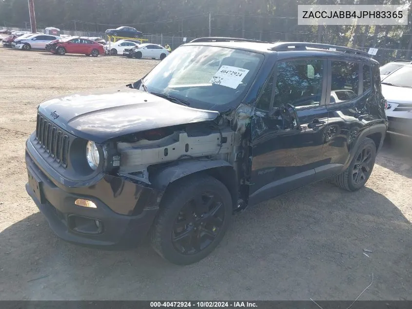 2018 Jeep Renegade Altitude Fwd VIN: ZACCJABB4JPH83365 Lot: 40472924