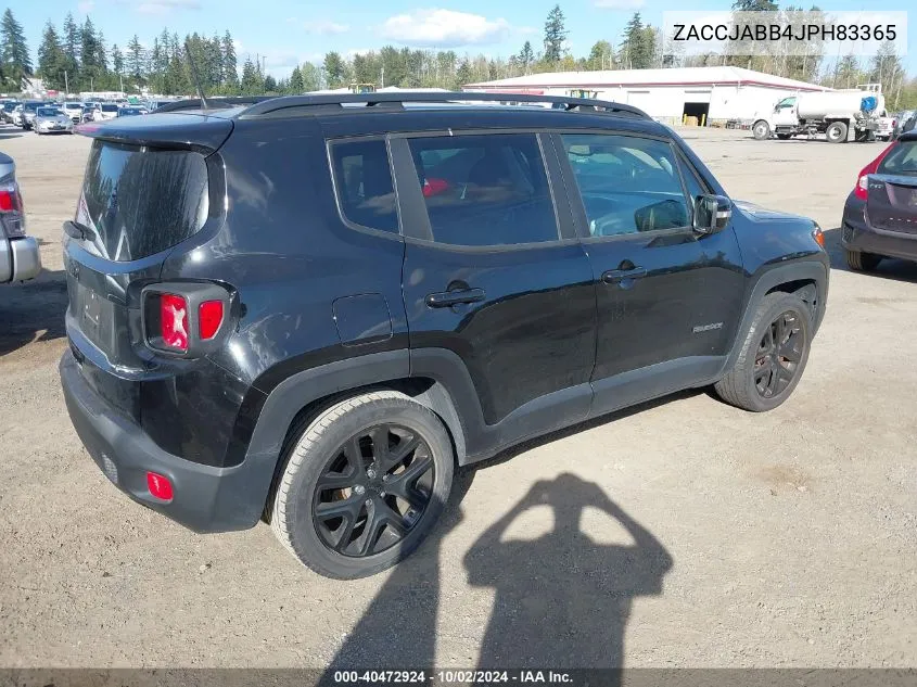 2018 Jeep Renegade Altitude Fwd VIN: ZACCJABB4JPH83365 Lot: 40472924