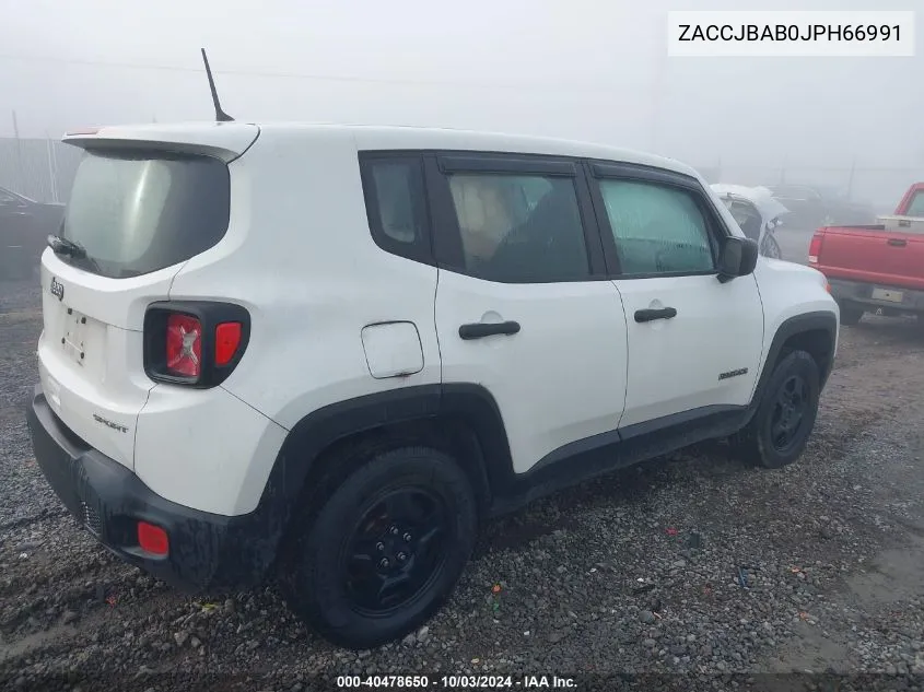 2018 Jeep Renegade Sport 4X4 VIN: ZACCJBAB0JPH66991 Lot: 40478650