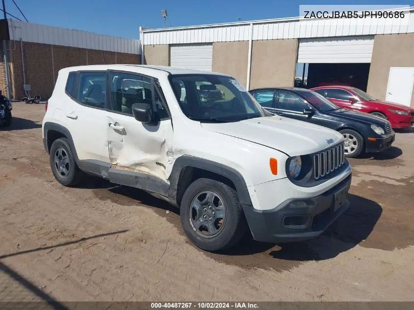 ZACCJBAB5JPH90686 2018 Jeep Renegade Sport 4X4