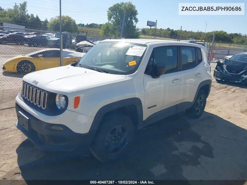 2018 Jeep Renegade Sport 4X4 VIN: ZACCJBAB5JPH90686 Lot: 40487267