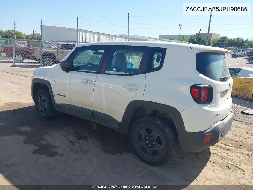 ZACCJBAB5JPH90686 2018 Jeep Renegade Sport 4X4