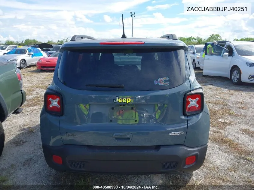 ZACCJABB0JPJ40251 2018 Jeep Renegade Latitude Fwd