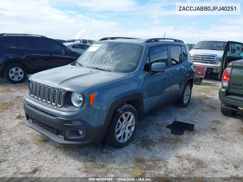 ZACCJABB0JPJ40251 2018 Jeep Renegade Latitude Fwd