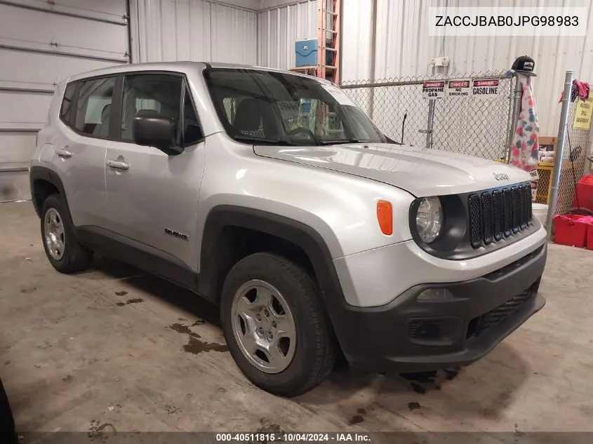 ZACCJBAB0JPG98983 2018 Jeep Renegade Sport 4X4