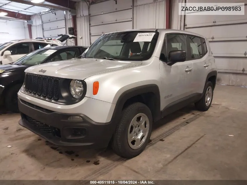 2018 Jeep Renegade Sport 4X4 VIN: ZACCJBAB0JPG98983 Lot: 40511815