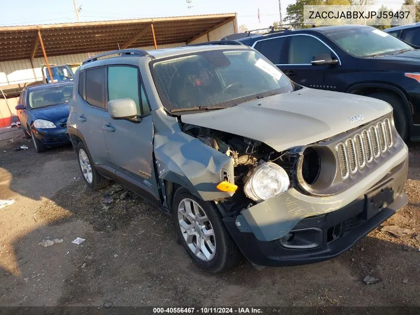 2018 Jeep Renegade Latitude Fwd VIN: ZACCJABBXJPJ59437 Lot: 40556467